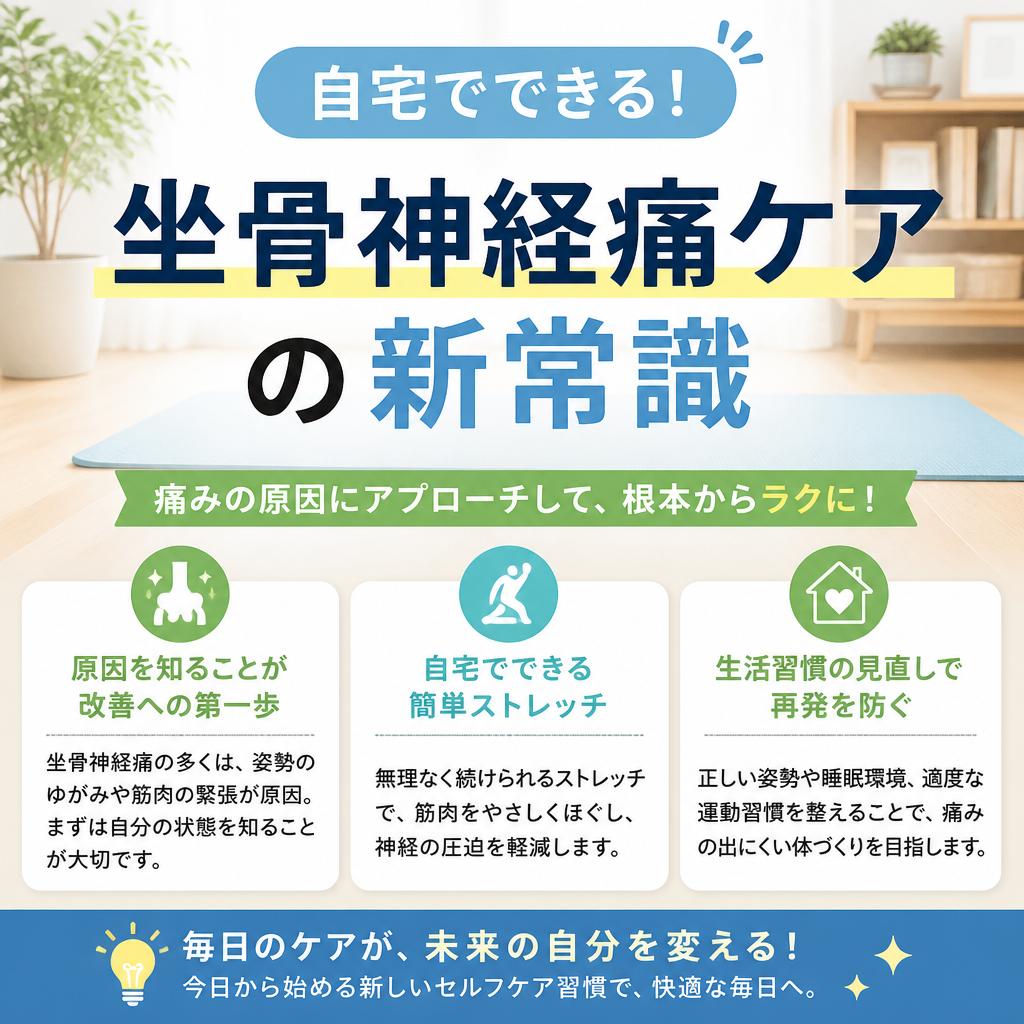 自宅でできる！坐骨神経痛ケアの新常識