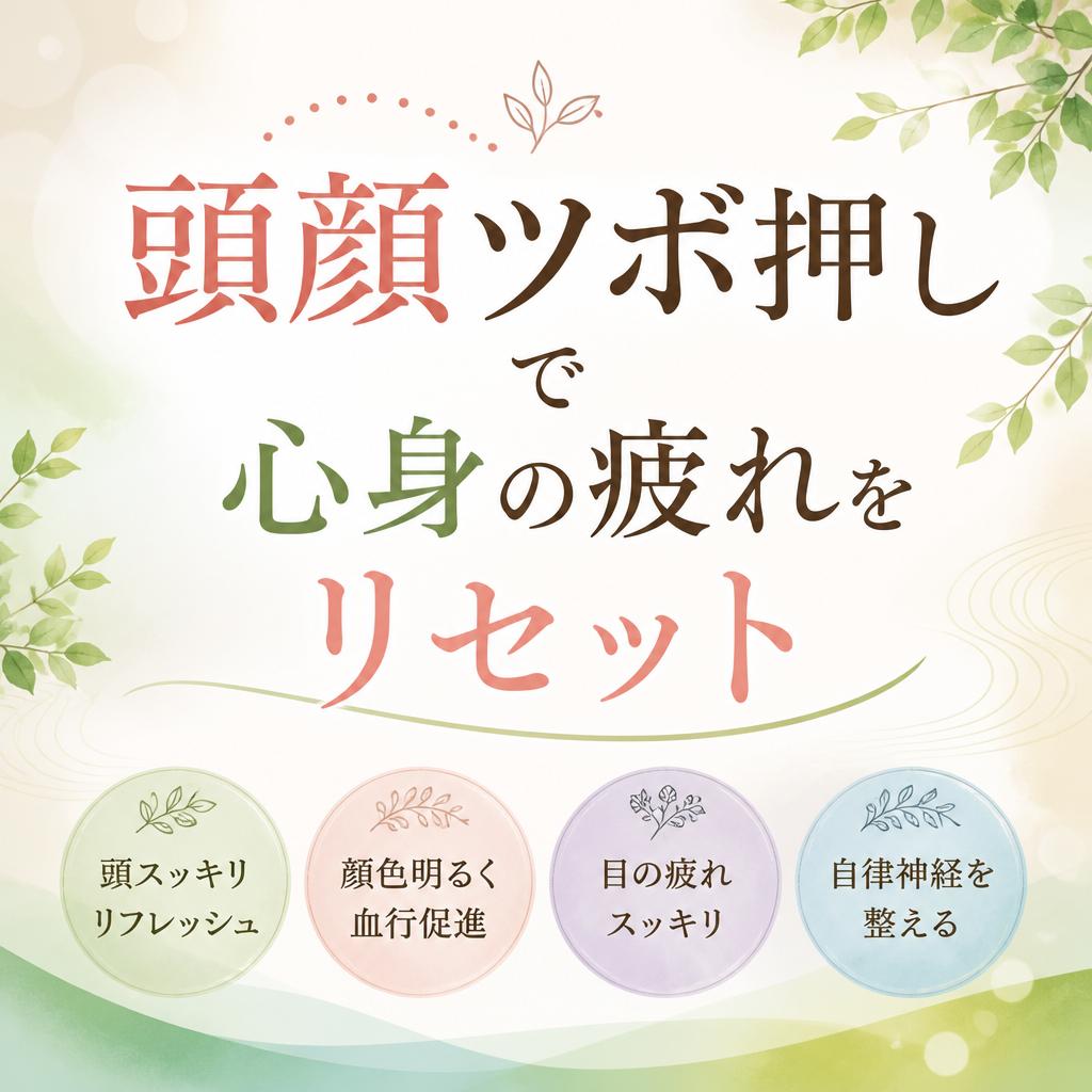 頭顔ツボ押しで心身の疲れをリセット