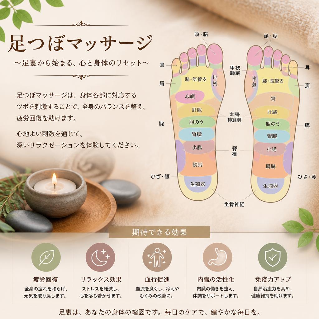 足つぼで全身をリフレッシュ